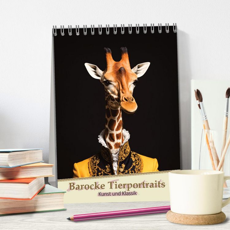 Produktbild: Barocke Tierportraits - Kunst und Klassik (Tischkalender 2026 DIN A5 hoch), CALVENDO Monatskalender