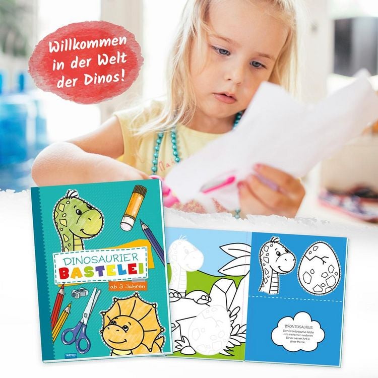 Produktbild: Tr&ouml;tsch Bastelbuch Dinosaurier Bastelei