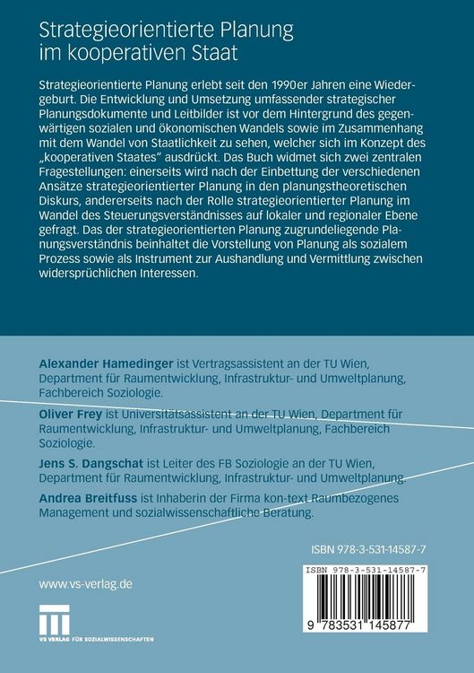Produktbild: Strategieorientierte Planung im kooperativen Staat
