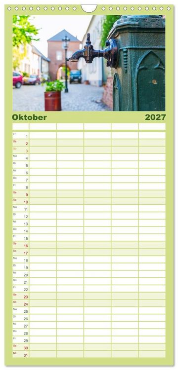 Produktbild: Familienplaner 2027 - Bedburg Alt-Kaster mit 5 Spalten (Wandkalender, 21 x 45 cm) CALVENDO