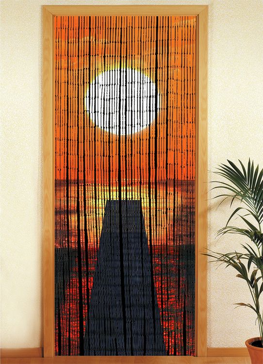Produktbild: Bambusvorhang Mod. Sonnenuntergang, 90 x 200 cm