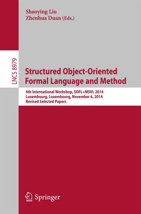 Produktbild: Structured Object-Oriented Formal Language and Method