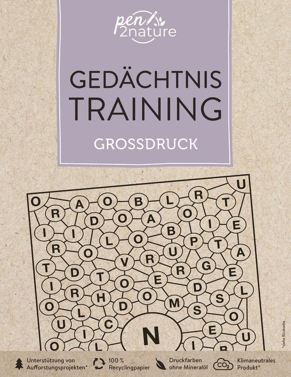 Produktbild: Gedächtnistraining Großdruck. Bunter Rätselmix in Großschrift