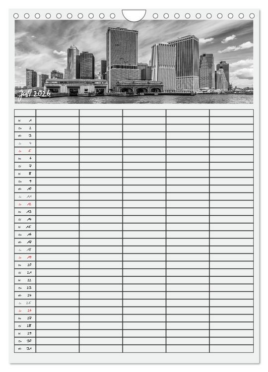 Produktbild: NEW YORK CITY Teamplaner (Wandkalender 2026 DIN A4 hoch), CALVENDO Monatskalender