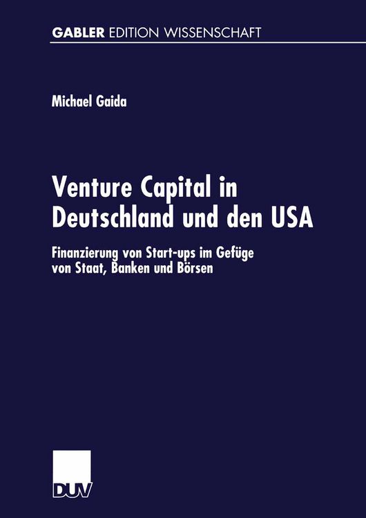 Produktbild: Venture Capital in Deutschland und den USA