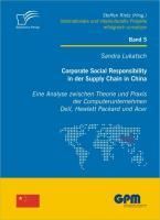 Produktbild: Corporate Social Responsibility in der Supply Chain in China