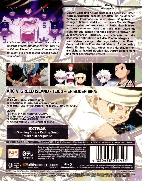 Produktbild: HUNTERxHUNTER - New Edition: Volume 7 (Ep. 68-75) [2 BRs]