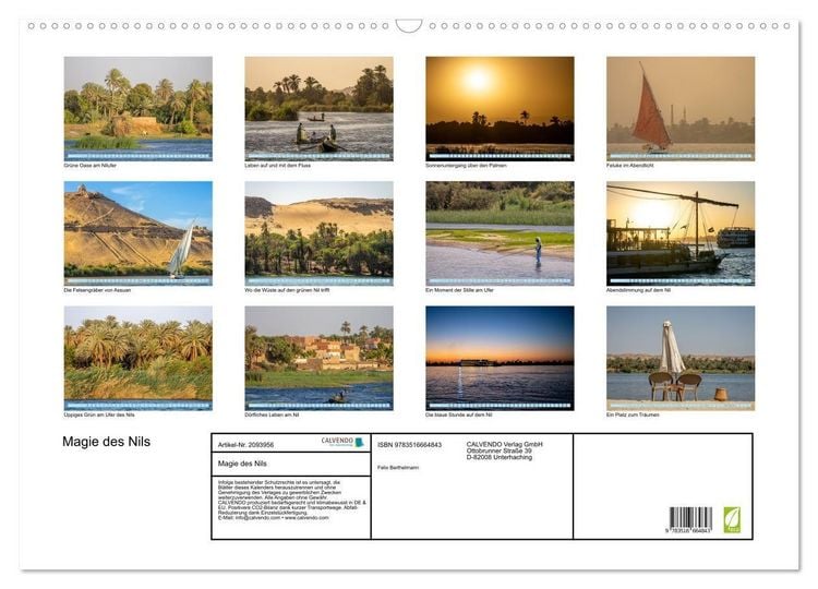Produktbild: Magie des Nils (Wandkalender 2026 DIN A2 quer), CALVENDO Monatskalender