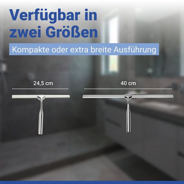 Produktbild: Turbo-Loc&reg; Duschabzieher Mod. Terni Jumbo, mit Haken, Befestigen ohne Bohren