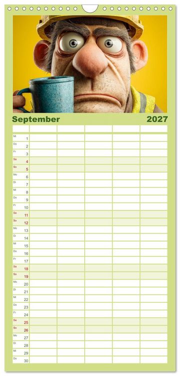 Produktbild: Familienplaner 2027 - Kaffee, Kabel, Katastrophen mit 5 Spalten (Wandkalender, 21 x 45 cm) CALVENDO