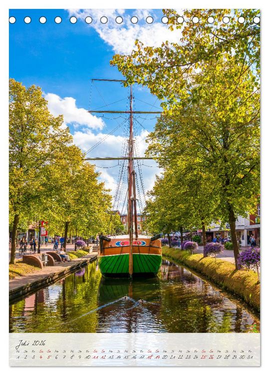 Produktbild: Papenburg. L&auml;ngste Fehnkolonie Deutschlands (Tischkalender 2026 DIN A5 hoch), CALVENDO Monatskalender
