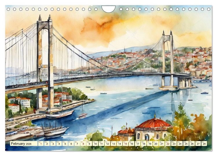 Produktbild: The most famous bridges in the world (Wall Calendar 2026 DIN A4 landscape), CALVENDO 12 Month Wall Calendar