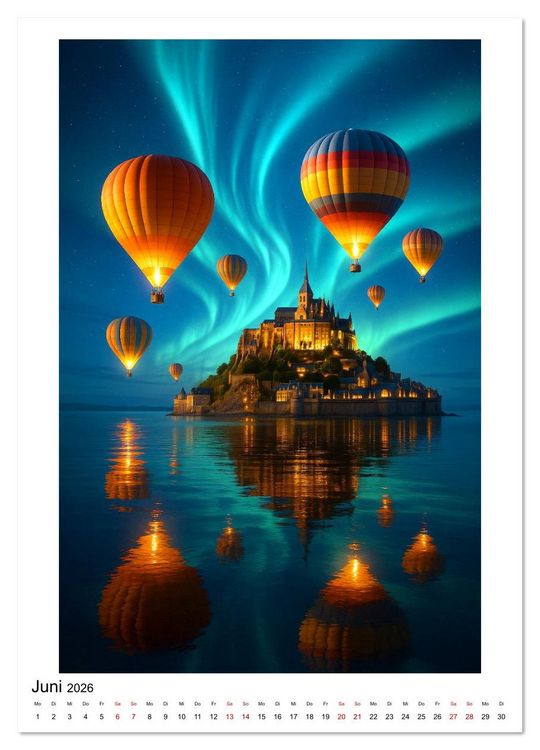 Produktbild: Magisches Schweben (Wandkalender 2026 DIN A2 hoch), CALVENDO Monatskalender