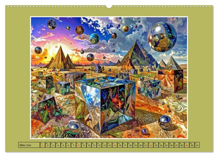 Produktbild: Surrealistische Visionen (Wandkalender 2026 DIN A2 quer), CALVENDO Monatskalender