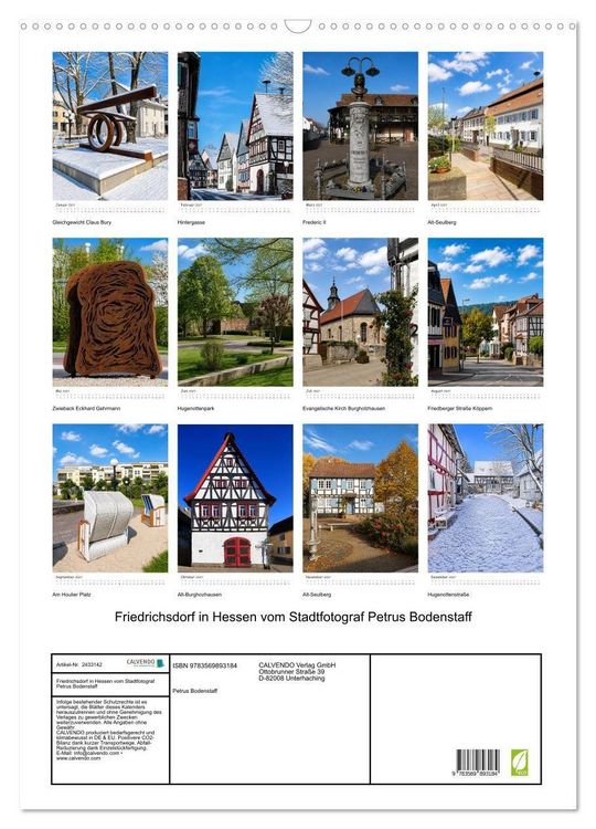 Produktbild: Friedrichsdorf in Hessen vom Stadtfotograf Petrus Bodenstaff (Wandkalender 2027 DIN A2 hoch), CALVENDO Monatskalender