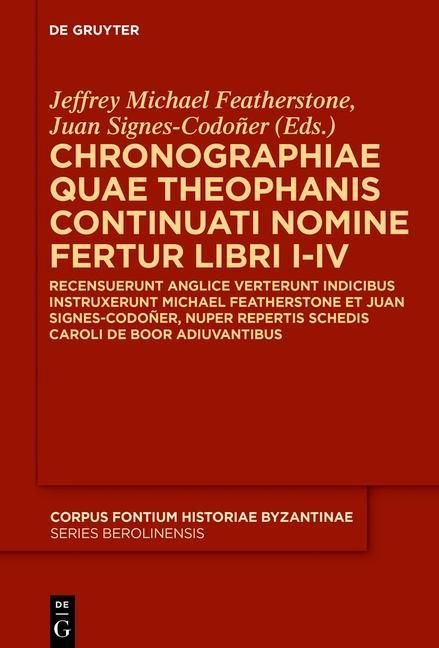 Produktbild: Chronographiae quae Theophanis Continuati nomine fertur Libri I-IV
