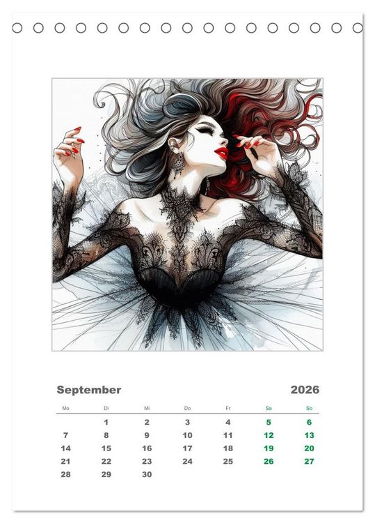 Produktbild: Im Rhythmus der Leidenschaft (Tischkalender 2026 DIN A5 hoch), CALVENDO Monatskalender