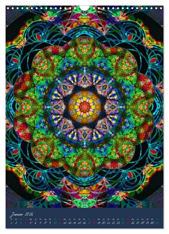Produktbild: BLUMEN MANDALAS (Wandkalender 2026 DIN A3 hoch), CALVENDO Monatskalender