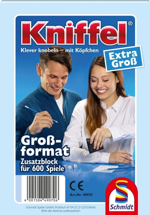 Produktbild: Schmidt Spiele - Kniffel - Großer Kniffelblock