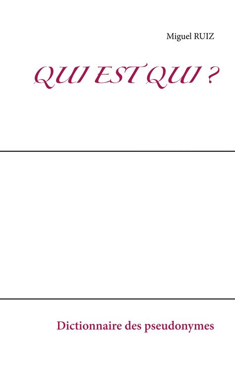 Produktbild: Qui est qui ?