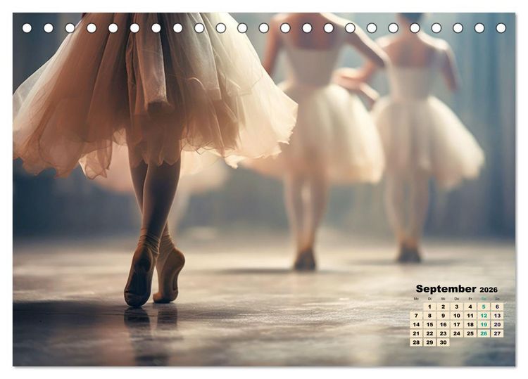 Produktbild: BALLETT - ein Hauch Magie (Tischkalender 2026 DIN A5 quer), CALVENDO Monatskalender