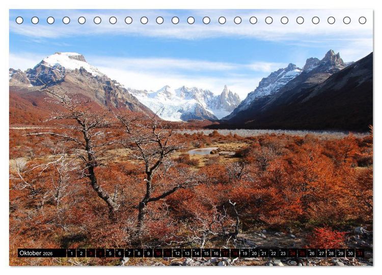 Produktbild: Patagonien - Parques Torres del Paine und Los Glaciares (Tischkalender 2026 DIN A5 quer), CALVENDO Monatskalender