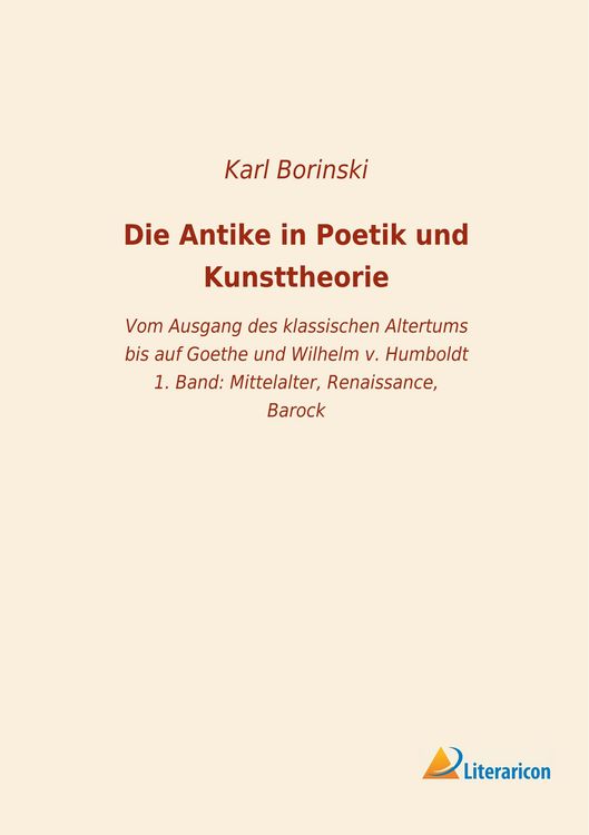 Produktbild: Die Antike in Poetik und Kunsttheorie