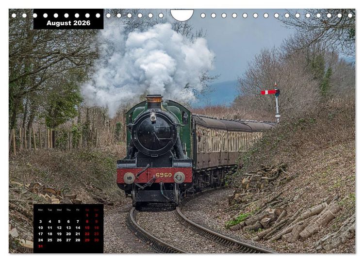 Produktbild: Assorted photographs of STEAM LOCOMOTIVES (Wall Calendar 2026 DIN A4 landscape), CALVENDO 12 Month Wall Calendar