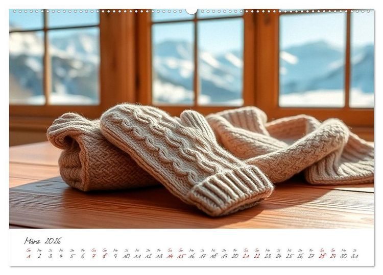 Produktbild: Wir lieben Wolle und Gem&uuml;tlichkeit (Wandkalender 2026 DIN A2 quer), CALVENDO Monatskalender