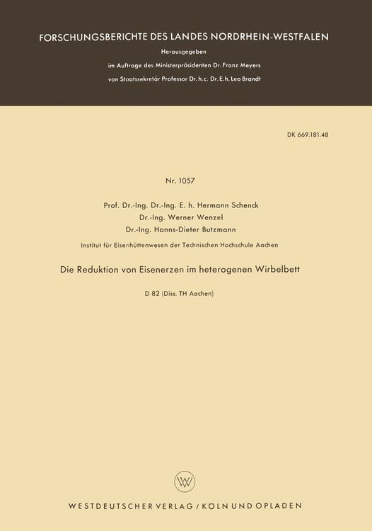 Produktbild: Die Reduktion von Eisenerzen im heterogenen Wirbelbett