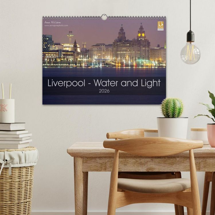 Produktbild: Liverpool - Water and Light (Wall Calendar 2026 DIN A3 landscape), CALVENDO 12 Month Wall Calendar