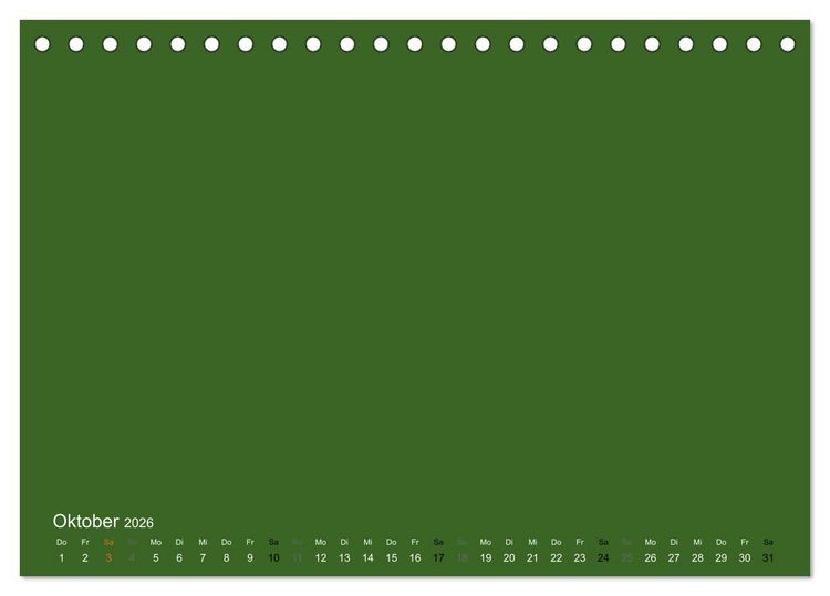 Produktbild: Bastelkalender - dunkel Gr&uuml;n (Tischkalender 2026 DIN A5 quer), CALVENDO Monatskalender