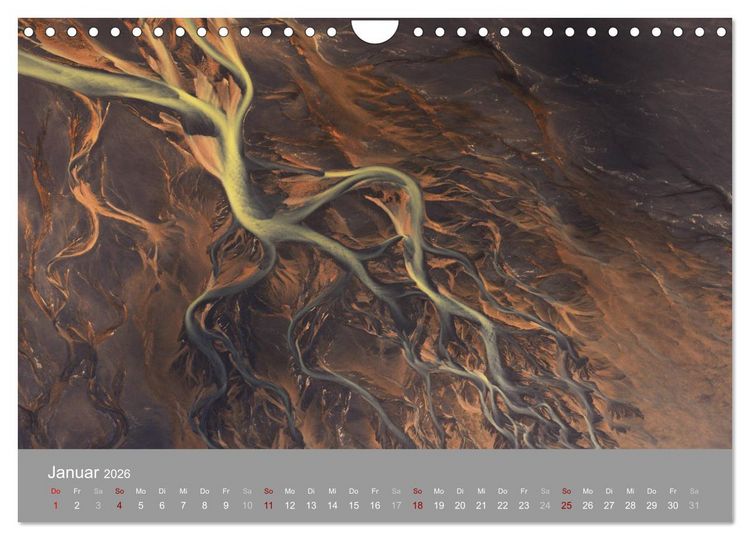 Produktbild: Naturkunst - Luftbilder (Wandkalender 2026 DIN A4 quer), CALVENDO Monatskalender