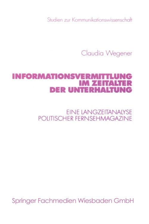 Produktbild: Informationsvermittlung im Zeitalter der Unterhaltung