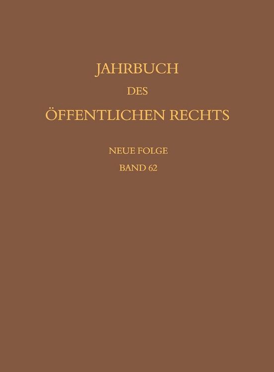Produktbild: Jahrbuch des &ouml;ffentlichen Rechts der Gegenwart. Neue Folge