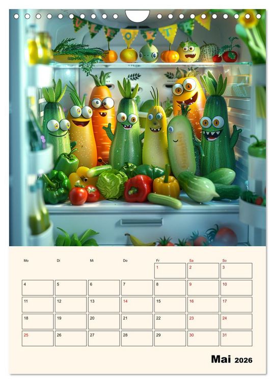 Produktbild: Nachts im K&uuml;hlschrank (Wandkalender 2026 DIN A4 hoch), CALVENDO Monatskalender
