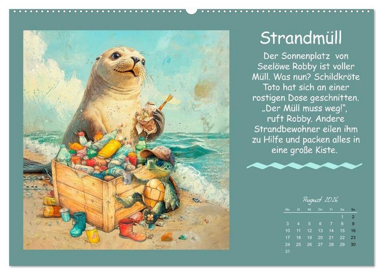 Produktbild: Kleine Tiere - Lustige Abenteuer (hochwertiger Premium Wandkalender 2026 DIN A2 quer), Kunstdruck in Hochglanz