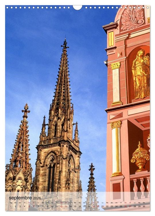 Produktbild: Cit&eacute;s de France (Calendrier mural 2026 DIN A3 horizontal), CALVENDO calendrier mensuel