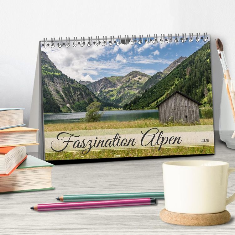 Produktbild: Faszination Alpen (Tischkalender 2026 DIN A5 quer), CALVENDO Monatskalender