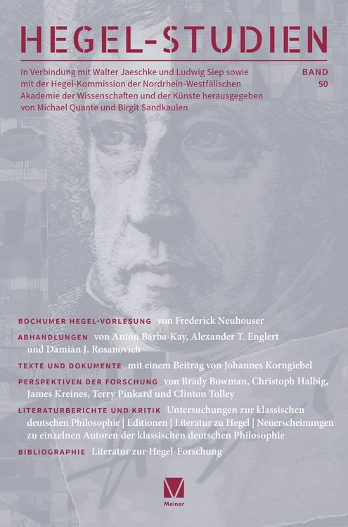 Produktbild: Hegel-Studien Band 50