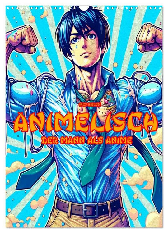 Produktbild: Animelisch der Mann als Anime (Wandkalender 2026 DIN A3 hoch), CALVENDO Monatskalender