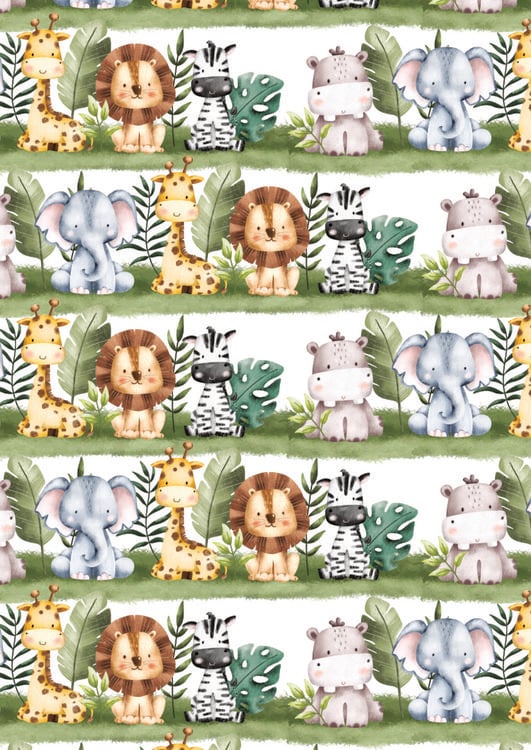 Produktbild: Geschenkpapier "Safari Tiere"