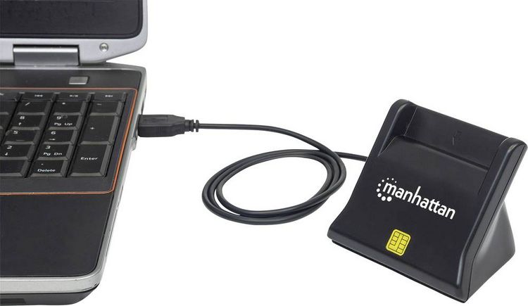 Produktbild: Manhattan 102025 USB-Smartcard/SIM Chipkartenleser