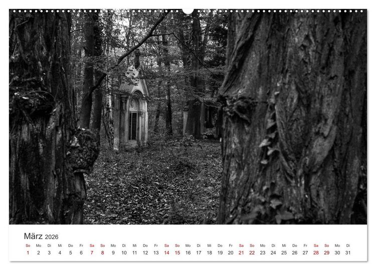 Produktbild: Wachgek&uuml;sst - Vom Zauber der Vergangenheit - S&uuml;dwestkirchhof Stahnsdorf (Wandkalender 2026 DIN A2 quer), CALVENDO Monatskalender