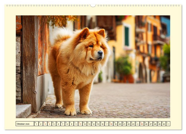 Produktbild: Chow Chow Momente. Fellpoesie aus dem Reich der Mitte (hochwertiger Premium Wandkalender 2026 DIN A2 quer), Kunstdruck in Hochglanz