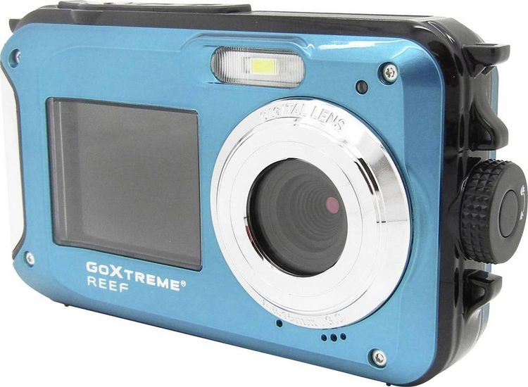 Produktbild: GoXtreme Reef Blue Digitalkamera 24 Megapixel  Blau  Full HD Video, Wasserdicht bis 3 m, Unterwasserkamera, Sto&szlig;fest, mit eingebautem Blitz