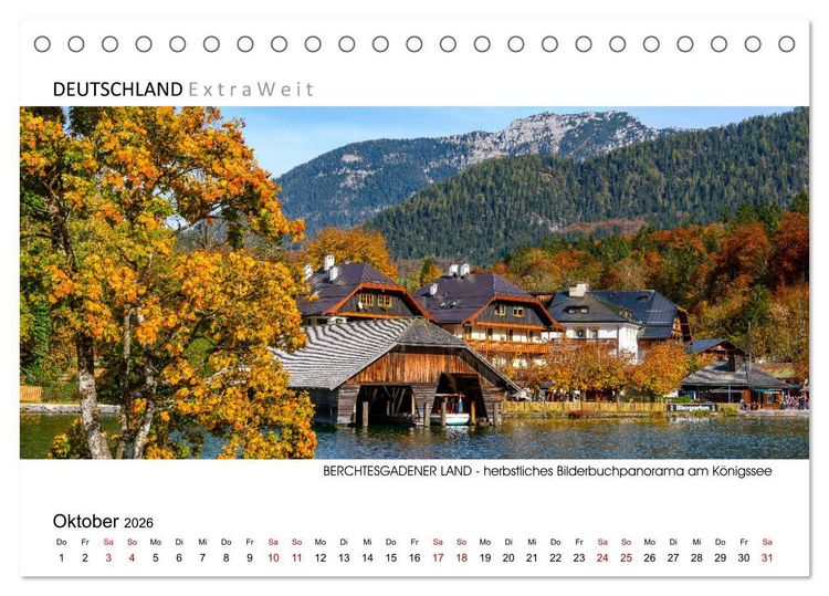 Produktbild: Impressionen aus dem Berchtesgadener Land (Tischkalender 2026 DIN A5 quer), CALVENDO Monatskalender