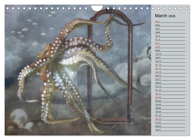 Produktbild: Fractalized creatures (Wall Calendar 2026 DIN A4 landscape), CALVENDO 12 Month Wall Calendar