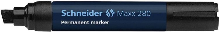 Produktbild: Schneider Permanent-Marker Maxx 280, schwarz, Keilspitze 4+12mm