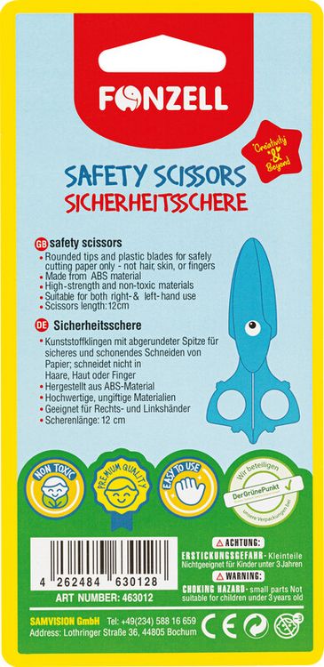 Produktbild: Sicherheitsschere Tintenf.blau